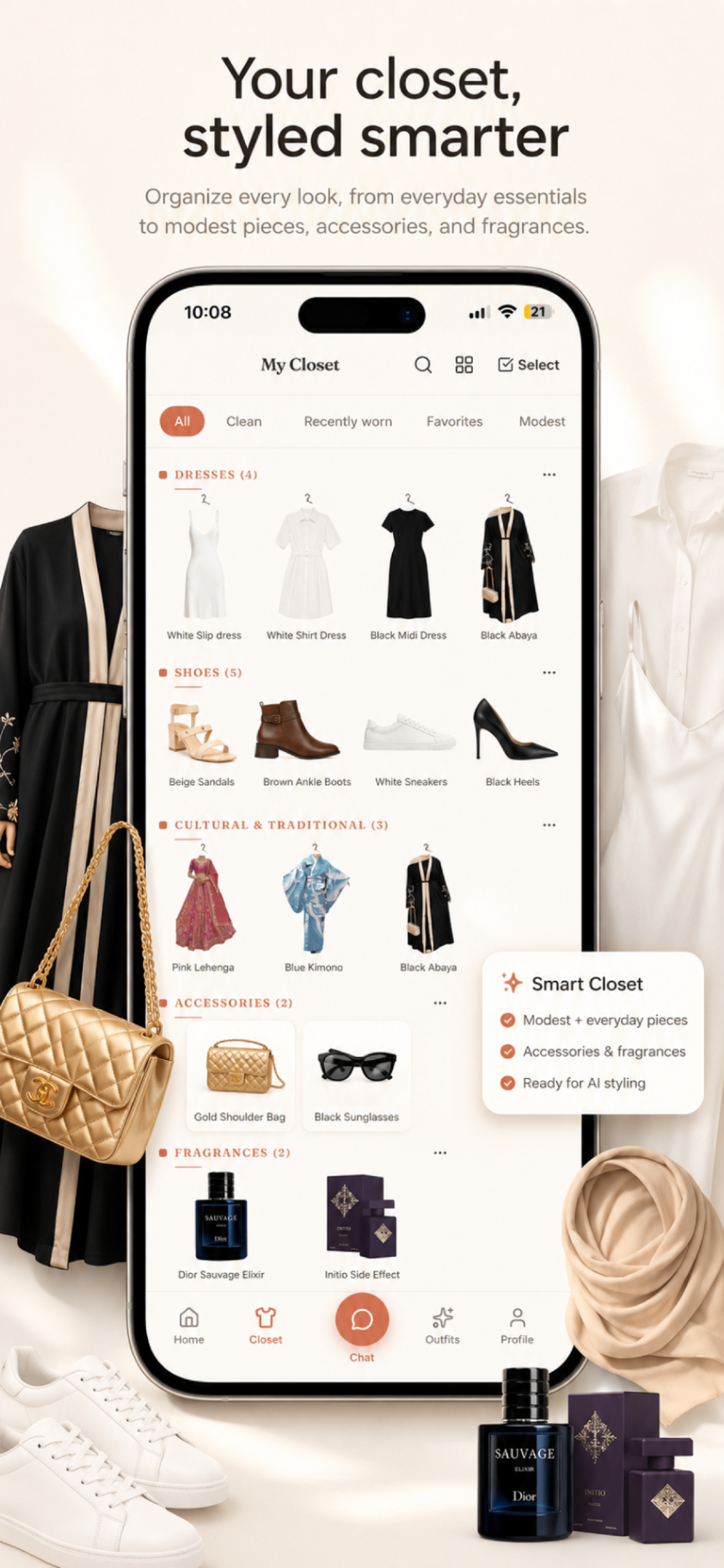 Your whole wardrobe, finally organized.
